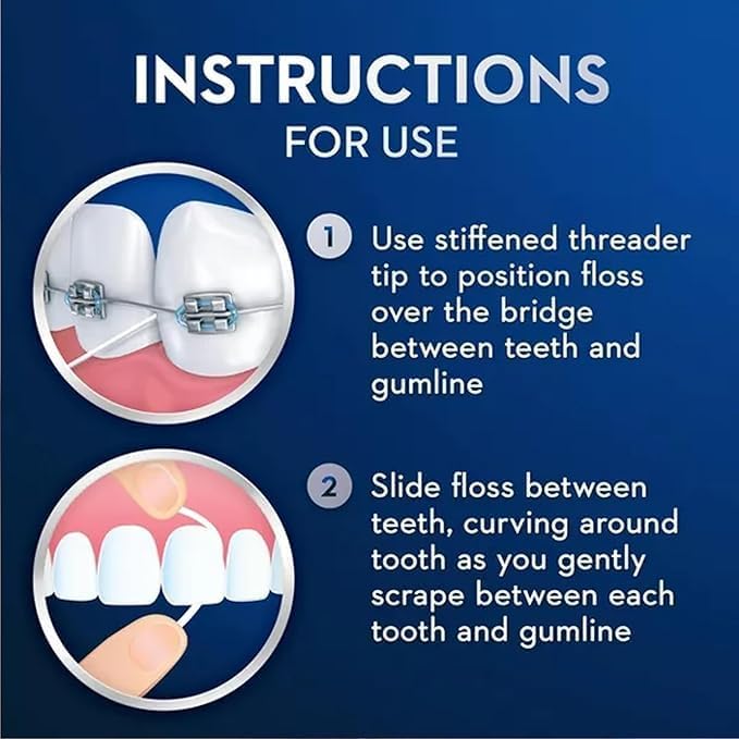 Hilo Dental Oral-B Threader, 30 piezas: 6 sobres con 5 enhebradores cada uno. - imagen 4