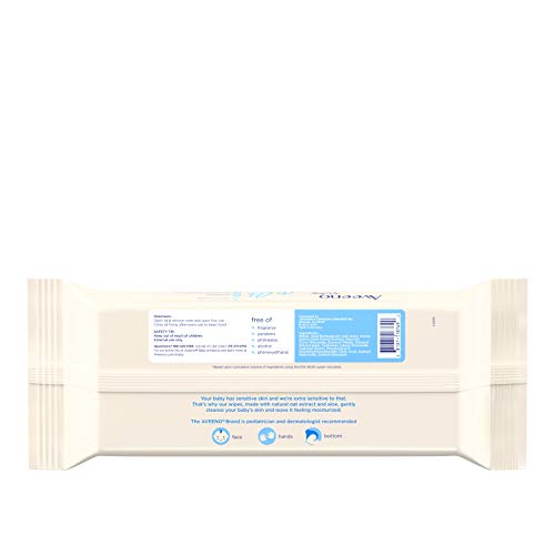 Toallitas Húmedas AVEENO Baby Sensibles, Sin Parabenos ni Fragancias, 64 piezas (Paquete de 2) - imagen 5