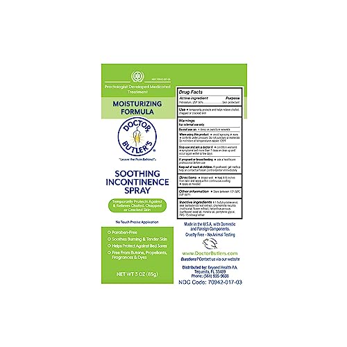 Spray Calmante para Incontinencia Doctor Butler’s - Spray Barrera para Proteger Piel Sensible e Irritada (3 oz) - imagen 5