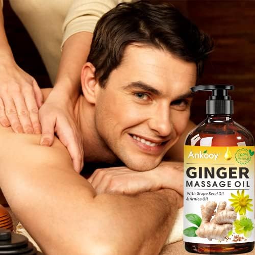 Paquete de 3 Aceites de Masaje de Jengibre con Aceite de Árnica, Aceite de Vitamina E y Aceite de Semilla de Uva, 100% Natural para Drenaje Linfático - imagen 6