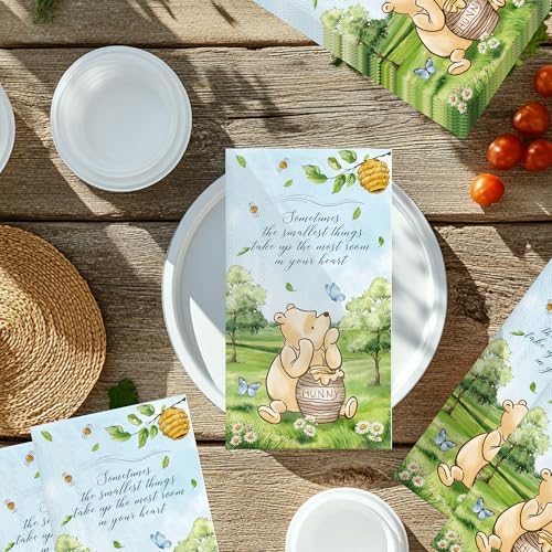 100 Servilletas de Papel para Baby Shower de Osito, 100 Piezas, Decorativas y Desechables, Tema de Cartoon, Suministros para Fiesta y Cumpleaños - imagen 3
