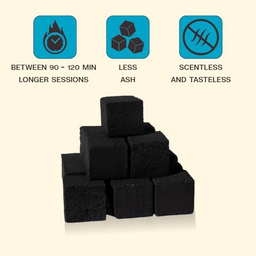 Carbón de Coco Premium LeOrange para Hookah (1KG, 26mm) – 100% Natural, Sin Aditivos ni Rellenos, Carbones Inodoros y de Larga Duración - imagen 2