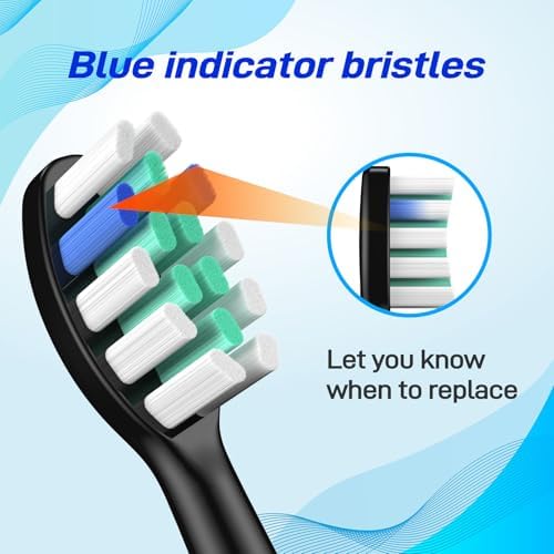 Cabezas de cepillo de dientes de repuesto compatibles con el cepillo eléctrico sónico Rtauys S5, 10 piezas, color negro - imagen 4
