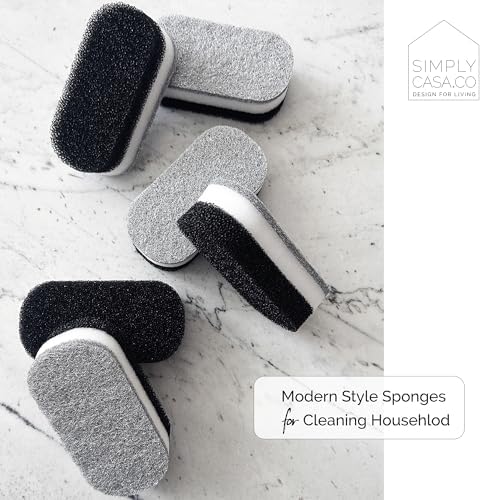 Esponjas de Limpieza para Platos SIMPLYCASA - Paquete de 6 | No Rayan y Secado Rápido | Estropajos Reutilizables para Cocina y Hogar | Diseño - imagen 4