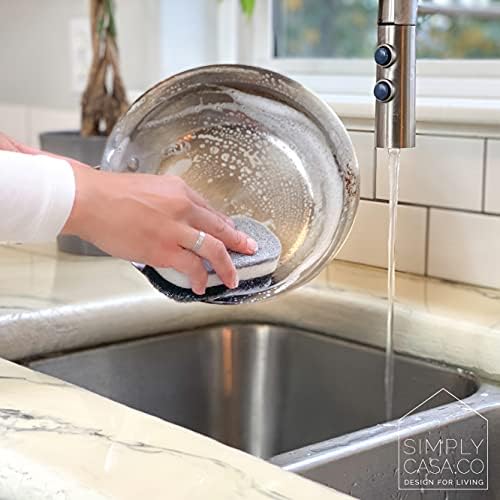 Esponjas de Limpieza para Platos SIMPLYCASA - Paquete de 6 | No Rayan y Secado Rápido | Estropajos Reutilizables para Cocina y Hogar | Diseño - imagen 6