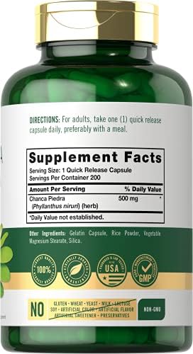 Carlyle Chanca Piedra | 200 Cápsulas | Fórmula Herbal Tradicional Sin OGM y Sin Gluten - imagen 2