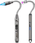 Encendedor Eléctrico de Arco Recargable USB - 2 Piezas, Cuello Flexible, Antiviento, Ideal para Camping, BBQ y Estufa de Gas - imagen 1