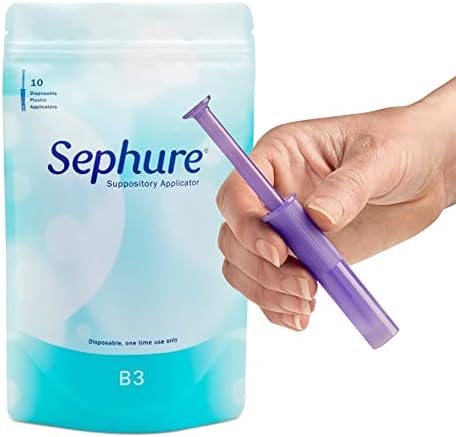 Aplicador desechable fácil de usar para supositorios Sephure para hombres y mujeres, 1 paquete de 10 unidades, tamaño B3, ideal para el estreñimiento. - imagen 1