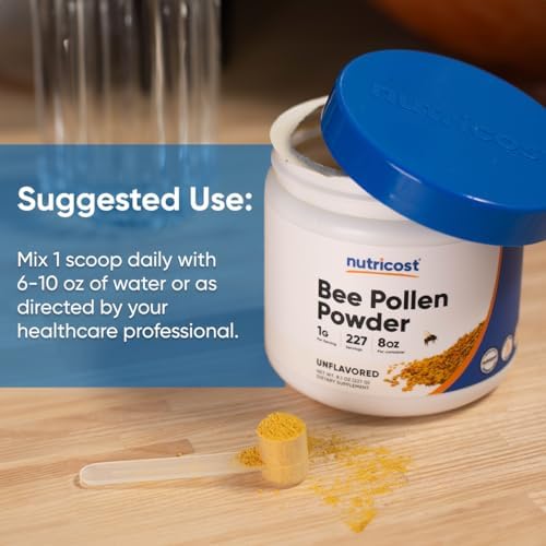 Nutricost Polvo de Polen de Abeja (8 oz) - 227 Porciones, Sin Sabor, Libre de Gluten, No OGM, Suplemento Dietético Vegetariano - imagen 7