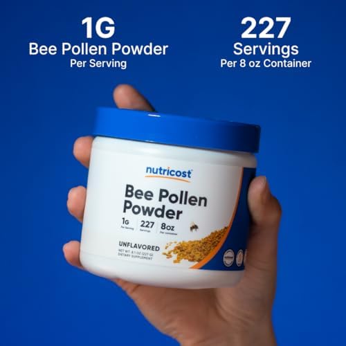 Nutricost Polvo de Polen de Abeja (8 oz) - 227 Porciones, Sin Sabor, Libre de Gluten, No OGM, Suplemento Dietético Vegetariano - imagen 8