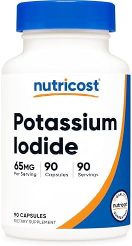 Nutricost Yoduro de Potasio (KI), 90 Cápsulas, 65mg por Porción, Vegetariano, Sin OGM y Sin Gluten - imagen 1