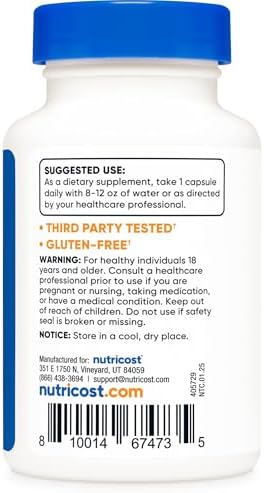 Nutricost Yoduro de Potasio (KI), 90 Cápsulas, 65mg por Porción, Vegetariano, Sin OGM y Sin Gluten - imagen 4
