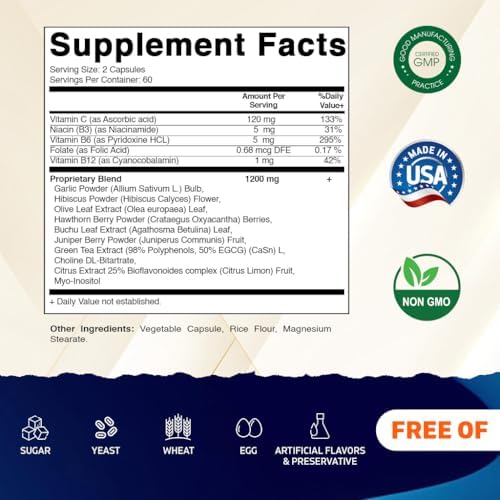 Vitamatic Tinnitus Relief Support – 120 Cápsulas Veganas – 1200 mg Por Porción – Apoya la Salud Auditiva, Reduce el Zumbido, Sin GMO, Sin Gluten - imagen 2