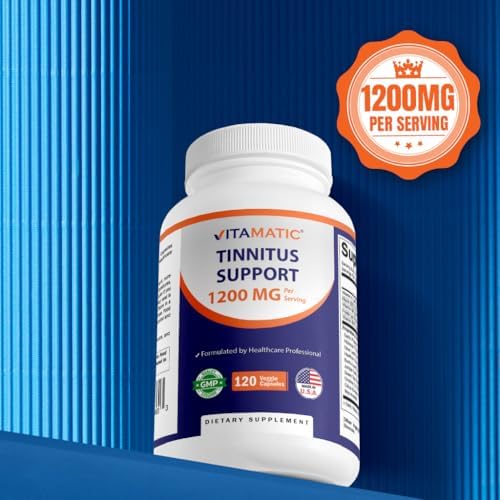 Vitamatic Tinnitus Relief Support – 120 Cápsulas Veganas – 1200 mg Por Porción – Apoya la Salud Auditiva, Reduce el Zumbido, Sin GMO, Sin Gluten - imagen 5