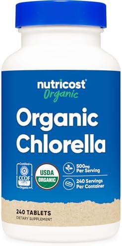 Nutricost Chlorella Orgánica 500mg, 240 Tabletas - Sin Gluten, No Transgénico - imagen 1