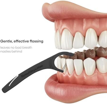SOMETHING NICE Versa Palillos de Hilo Dental - Paquete de 90 con Sabor a Menta y Raspador de Lengua para Mayor Protección - imagen 4