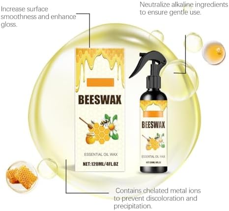 Pulidor de Muebles Spray de Cera de Abeja WenFeng, Cuidado Natural y Restaurador para Sala, Cocina y Pisos de Madera (2 Piezas) - imagen 2