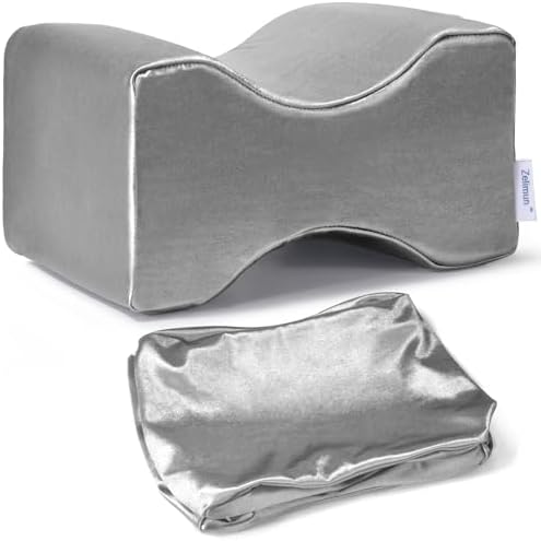 Funda de Reemplazo para Almohada de Rodilla 10 x 8 x 6.3, Funda Lavable con Cremallera Larga para Almohada de Soporte de Espuma (Gris) - imagen 1