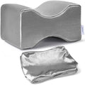 Funda de Reemplazo para Almohada de Rodilla 10 x 8 x 6.3, Funda Lavable con Cremallera Larga para Almohada de Soporte de Espuma (Gris) - imagen 1