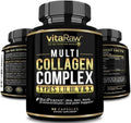Píldoras de Colágeno VitaRaw 1800 mg - Suplementos de Colágeno Múltiple (Tipos I, II, III, V y X) de Pasto, No GMO para Cabello, Piel y - imagen 1