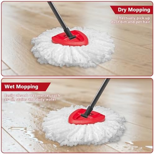Cabezal de Repuesto para Mopa Easywring 1-Tank System, 5 Piezas de Microfibra Blanca, Reemplazo para O-Ceda, Limpieza Fácil - imagen 6