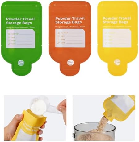 Solución de Almacenamiento para Proteínas, 90PCS Botellas Desechables a Prueba de Fugas en 3 Colores para Suplementos de Gimnasio y Viajes - imagen 1