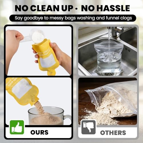 Solución de Almacenamiento para Proteínas, 90PCS Botellas Desechables a Prueba de Fugas en 3 Colores para Suplementos de Gimnasio y Viajes - imagen 4