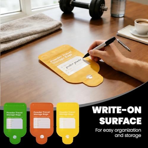 Solución de Almacenamiento para Proteínas, 90PCS Botellas Desechables a Prueba de Fugas en 3 Colores para Suplementos de Gimnasio y Viajes - imagen 5