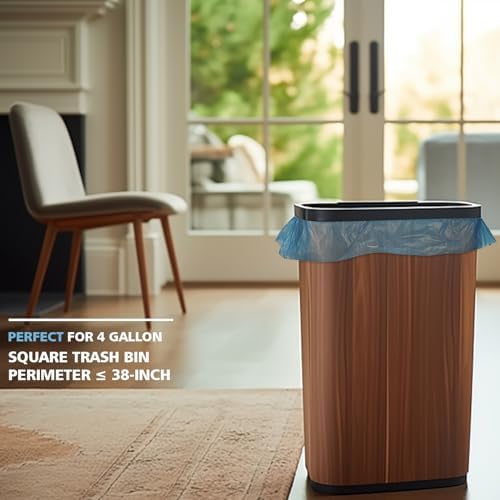 Bolsas de Basura Compostables AYOTEE - 4 Galones, 200 Paquetes, Biodegradables, Bolsas Azules para Reciclaje, Sin Filtraciones, para Baño - imagen 7