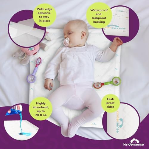 KinderSense® Almohadillas Desechables Ultra Absorbentes para Entrenamiento en el Baño 36 x 30 (Paquete de 25) - Protector de Colchón y Almohadilla - imagen 4