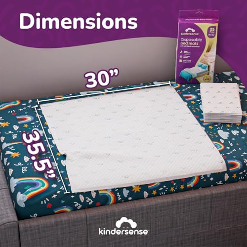 KinderSense® Almohadillas Desechables Ultra Absorbentes para Entrenamiento en el Baño 36 x 30 (Paquete de 25) - Protector de Colchón y Almohadilla - imagen 5