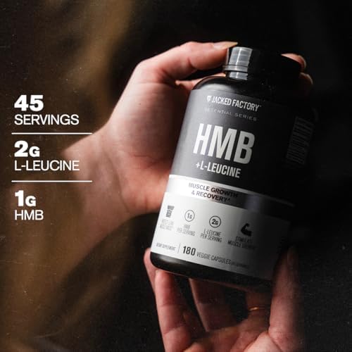 Cápsulas Jacked Factory HMB + Leucina - 2g de L-Leucina, 1g de HMB - Estimula el Crecimiento Muscular, Protege la Masa Muscular Magra - 180 Cápsulas - imagen 3
