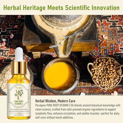 Mezcla Orgánica de Raíz de Poke y Aceite de Ricino Peralpow | Alivio Natural para Quistes, Forúnculos y Ganglios Linfáticos Inflamados | Apoya Tejido - imagen 3