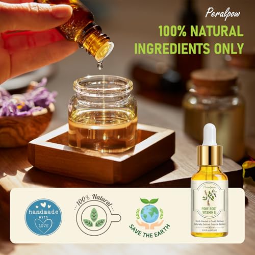 Mezcla Orgánica de Raíz de Poke y Aceite de Ricino Peralpow | Alivio Natural para Quistes, Forúnculos y Ganglios Linfáticos Inflamados | Apoya Tejido - imagen 5