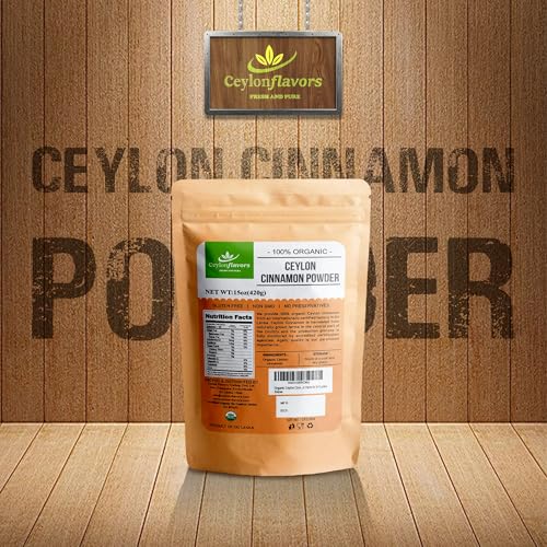Polvo de Canela Ceylon Orgánica, 15 oz, Canela Verdadera, Grado Premium, Cosechada y Empacada de una Granja Orgánica Certificada por el USDA en Sri - imagen 2