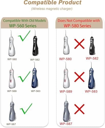 Cargador Magnético VHBW para Irrigador Dental Waterpik WP-560, Cable Compatible con Waterpik Inalámbrico WP-560 WP-562 WP-563 WP-567 WP-569 (No - imagen 2