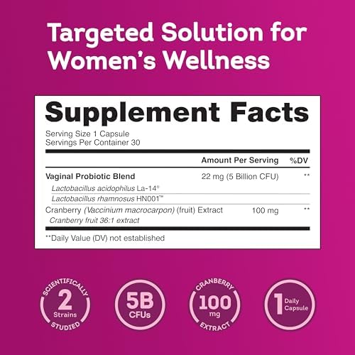 Florawell® Probióticos Vaginales para Mujeres – Equilibrio de pH, Olor Saludable, Salud Intima y de Vías Urinarias - Suplemento de Salud Vaginal con - imagen 2