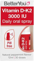 Spray Oral Diario BetterYou D3000 y K2 de Vitamina D - Alternativa Conveniente a Tabletas - Apoya la Salud Ósea y Refuerza el Sistema Inmunológico - - imagen 1