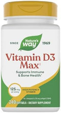 Vitamin D3 Max de Nature's Way, Apoya Huesos y Dientes Saludables*, Refuerza la Salud Inmunológica*, 125mcg por Porción, 240 Softgels - imagen 1