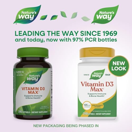 Vitamin D3 Max de Nature's Way, Apoya Huesos y Dientes Saludables*, Refuerza la Salud Inmunológica*, 125mcg por Porción, 240 Softgels - imagen 2