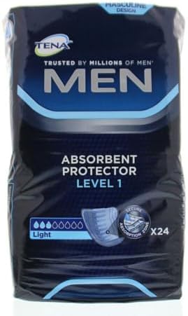 TENA Hombres Nivel 1 Pañales para Incontinencia, Absorción Ligera, Protección Diaria Discreta, Control de Olores, 24 Piezas - imagen 1