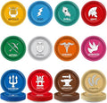 60 Piezas de Suministros para Fiesta de Mitología Griega, Platos de 7 con Símbolos de los Doce Dioses Olímpicos, Decoración Colorida para Cumpleaños - imagen 1