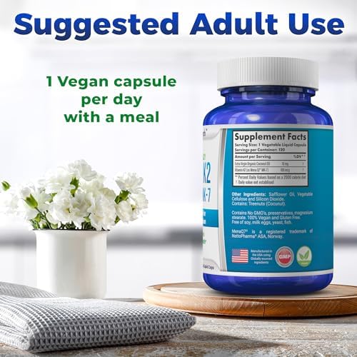 YounGlo Research Vitamina K2 MK7 (MenaQ7) 100 mcg con Aceite de Coco, 120 Cápsulas Líquidas Veganas para Hombres y Mujeres, Salud Ósea y Absorción - imagen 6