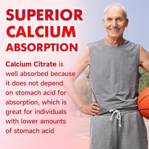 Gomitas de Citrato de Calcio 1200mg - Suplemento Vegano para Hombres y Mujeres, Apoya la Salud Ósea y Muscular, Sabor Fresa, 60 Unidades - imagen 4