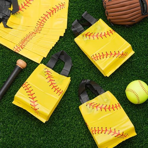 Bolsas de Regalo de Plástico Silkfly 50 Piezas 6 x 8 Pulgadas con Diseño de Softball para Fiestas Temáticas Deportivas y Celebraciones - imagen 6