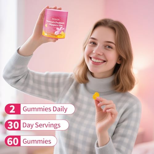 Gomitas Probioticas XIAAN para Mujeres con Olmo Resbaladizo, Apoyo a pH y Sistema Inmunológico, Sin Azúcar, Veganas, Sabor Piña, 60 Piezas - imagen 7