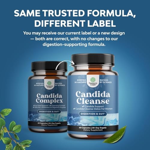 Detoxificación Candida para Mujeres - Limpieza Intestinal con Ácido Caprílico, Nogal Negro, Ajenjo y Orégano - Suplemento de 30 Días con Prebióticos - imagen 2