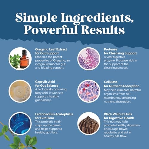 Detoxificación Candida para Mujeres - Limpieza Intestinal con Ácido Caprílico, Nogal Negro, Ajenjo y Orégano - Suplemento de 30 Días con Prebióticos - imagen 4