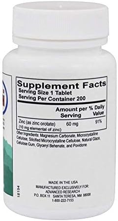 Transportadores de Nutrientes Zinc 60 mg 200 Tabletas - imagen 2