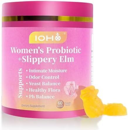 Gomitas Probióticas Femeninas ZREVSB Her Juicy para Mujeres Sabor Piña Tropical | Apoya el pH, Digestión e Inmunidad | Con Olmo Resbaladizo | 60 - imagen 1